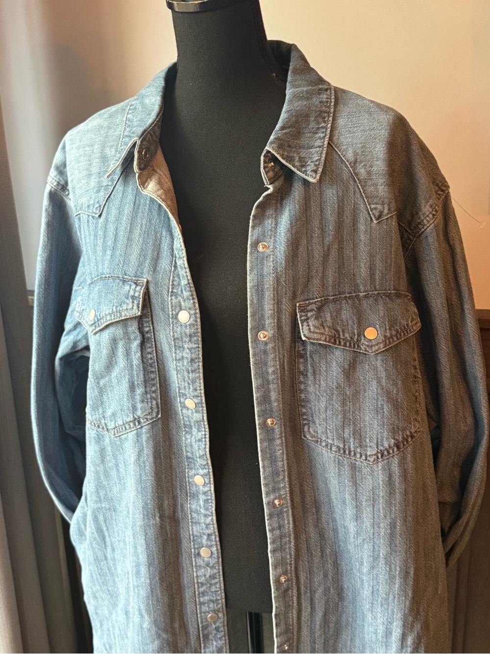 Universal Thread blue Denim Shirt Dress jacket large NWT - Picture 7 of 9